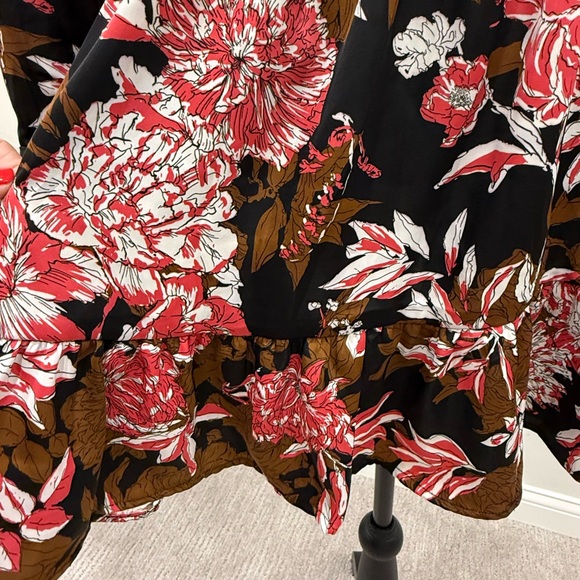 Zara Floral Printed Long Sleeve Mini Dress - Picture 5 of 7